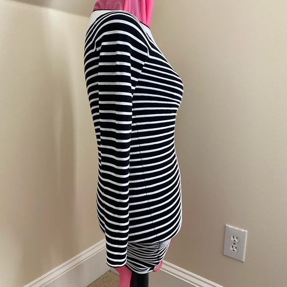 Beautiful Rondina New York asymmetric Black/White Lightwght Sweater sz S Bodycon - Picture 5 of 5